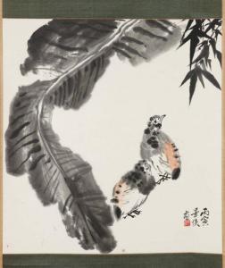 JING XIU SHEN,Deux cailles sous une branche de bambou et une gra,Pierre Bergé & Associés 2010-09-18