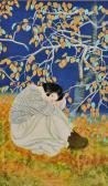 JINGZHE Cui 1980,A Girl Sitting Under a Tree,Skinner US 2015-09-19