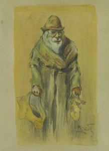 JIQUIDI Constantin 1865-1899,Batran cu desaga,Alis Auction RO 2011-02-08