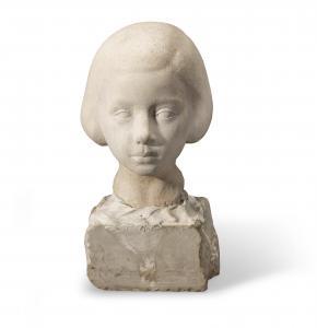 JOACHIM Jean 1905-1990,portrait bust of a young girlmodelled full face,Bonhams GB 2022-09-07