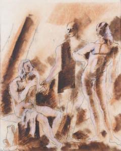 JOB Ignjat 1895-1936,Peinture à l'essence sur papier,1930,Pillon FR 2010-10-24