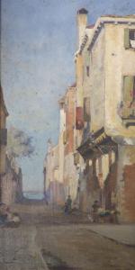 JOBBINS William H 1872-1893,Street scene, Venice,1880,Gorringes GB 2021-09-06