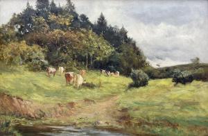 JOBLING Robert 1841-1923,'Eventide' - Cattle in a Riverside Meadow,David Duggleby Limited 2023-12-08