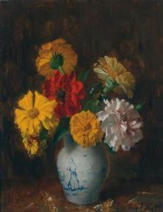 JOBST Josef 1900,Bouquet of Flowers in a Porcelain Vase,Palais Dorotheum AT 2009-05-25
