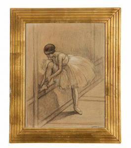 JODELET Charles Emmanuel 1883-1969,Ballerine ajustant son chausson,Aguttes FR 2023-05-25