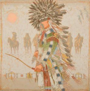 JOE Oreland C. 1958,Warriors of the Swirling Sun,Scottsdale Art Auction US 2024-04-12