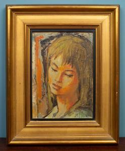 JOFFRIN Guily 1909-2007,head and shoulder portrait of a young woman,Mallams GB 2023-07-17