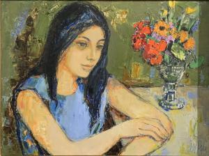 JOFFRIN Guily 1909-2006,Lisa au bouquet,Marambat-Camper FR 2024-02-14