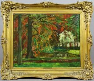 JOHANNES Jacobus Maris,A Wooded Landscape,1873,Kaminski & Co. US 2007-10-20