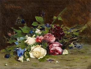 JOHANNES JANSEN FREDERIK 1856-1928,Stillleben mit Rosen,Van Ham DE 2014-05-16