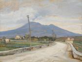 JOHANSEN Axel,Scenery from Italy with a view towards Mount Vesuv,1920,Bruun Rasmussen 2023-02-20