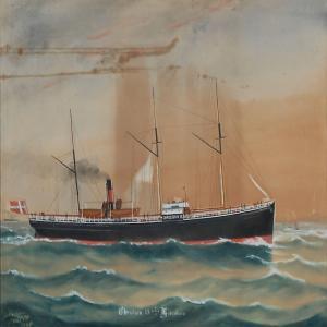 JOHANSEN Geo 1893-1903,The Danish steamship Christian IX,1896,Bruun Rasmussen DK 2011-06-27