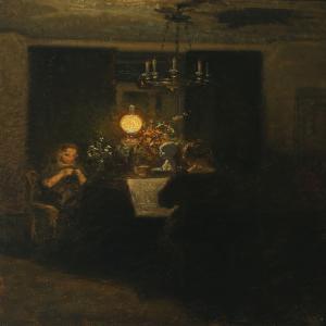 JOHANSEN Viggo 1851-1935,Interior from the artist's home,Bruun Rasmussen DK 2014-11-03