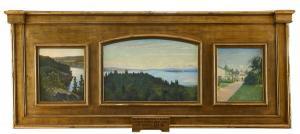 JOHANSSON Carl August 1863-1944,Sommarlandskap - triptyk,Uppsala Auction SE 2021-08-17