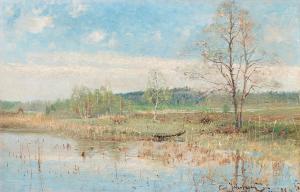 JOHANSSON Carl August 1863-1944,Spring landscape,1888,Bukowskis SE 2013-05-28