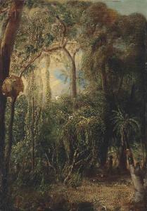 John BAINES Thomas,An Australian rainforest with an Aboriginal camp, ,Christie's 2014-10-30