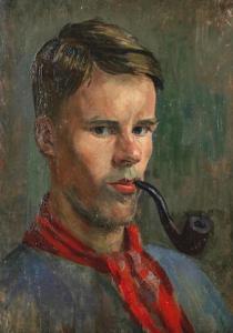 JOHN Edwin 1905-1978,Self-Portrait,1948,Bonhams GB 2019-11-27