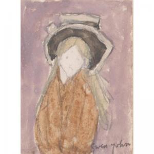 JOHN Gwendolen 1876-1939,little girl with a large hat and straw coloured ha,Sotheby's GB 2004-11-24