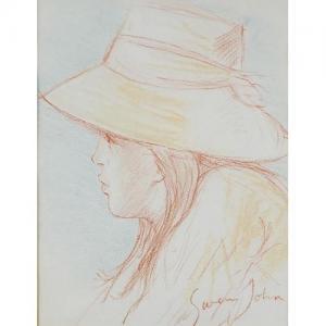 John Gwenn,portrait of a girl wearing a hat,Eastbourne GB 2017-12-02