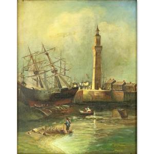 John H. Brown 1800-1900,Boat Scene,20th,Kodner Galleries US 2017-10-11