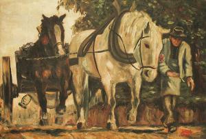 JOHNEK,Cavalli con carro,1948,ArteSegno IT 2010-10-09