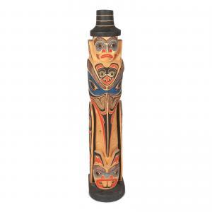 Johnny Paul,Polychrome Model Totem Pole,Hindman US 2021-06-15