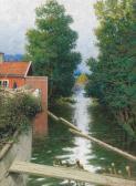 JOHNSEN Hjalmar 1852-1901,On the Canal,Palais Dorotheum AT 2014-06-16