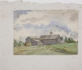 JOHNSON ANNIE S 1854-1937,New England barn,Eldred's US 2014-07-31