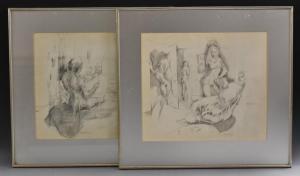 JOHNSON Anthony Bones,Studies, Artist and Models,Bamfords Auctioneers and Valuers 2018-08-15