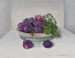 JOHNSON Audrey 1918-2010,Stanley Plums, Grapes and Parsley,1991,Peter Wilson GB 2022-10-06