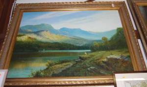 JOHNSON C.,extensive north country mountain lake scene with s,Lacy Scott & Knight GB 2022-01-15