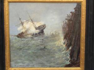 JOHNSON CLAUDE 1800-1900,Shipping in rough seas,Cheffins GB 2022-01-13