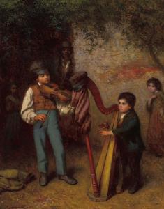 JOHNSON Eastman 1824-1906,The Young Musicians,1862,Heritage US 2009-06-10