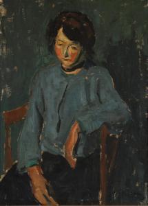 JOHNSON Erik William 1886-1948,Portrait of a woman,Bruun Rasmussen DK 2022-08-16