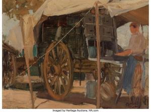 JOHNSON Frank Tenney 1874-1939,Mess Wagon, S.M.S. Ranch, Texas,Heritage US 2023-10-20