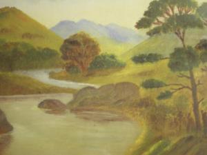 JOHNSON Frederick Murray 1882-1941,Country riverscape,1923,Golding Young & Co. GB 2010-09-04