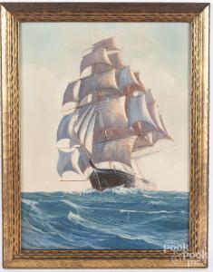 JOHNSON George 1926,ship portrait,20th,Pook & Pook US 2017-10-09