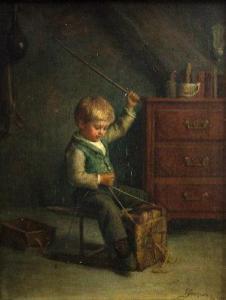 JOHNSON H.J,Young boycaning a chair,Rosebery's GB 2011-03-15