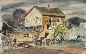 JOHNSON John Theodore 1902-1963,Farmhouse,Brunk Auctions US 2012-07-14