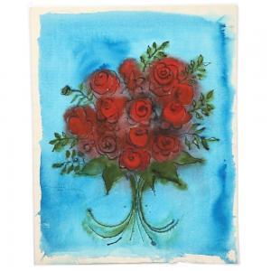 JOHNSON Joni T. 1934-1988,bouquet of roses,1968,Ripley Auctions US 2024-03-30