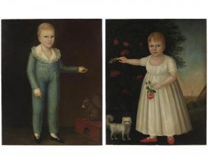 JOHNSON Joshua 1763-1824,Boy with Squirrel and Girl with Dog,Christie's GB 2020-01-24