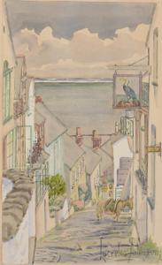 JOHNSON Lucretia,A Street Scene in a Coastal Town, possibly Clovell,John Nicholson 2020-02-26