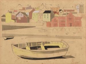 JOHNSON Maurice 1920,Study for a Coastal Village,Morgan O'Driscoll IE 2015-05-18