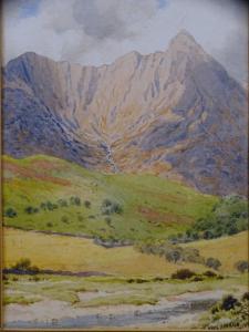 JOHNSON Noel 1887-1914,mountainscape with stream to foreground,1890,Rogers Jones & Co GB 2020-12-08