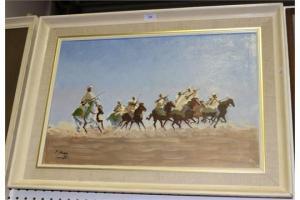 JOHNSON Percy 1895-1975,Morocco Charge,1970,Tooveys Auction GB 2015-01-28
