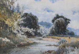 Johnson Ralph 1896-1980,DERWENT RIVER AT BLANCHLAND,1932,Ross's Auctioneers and values IE 2022-01-26