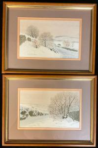 JOHNSON Shirley Anne 1900-1900,Deep Snow on The Chevin and Winter ,Bamfords Auctioneers and Valuers 2023-02-15