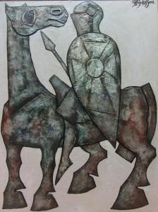 JOHNSON Stewart B 1900-1900,Medieval Knight on Horse,David Duggleby Limited GB 2016-06-17