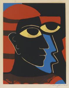 JOHNSON STREAT thelma 1911-1959,Black Kings,1950,Swann Galleries US 2019-10-08