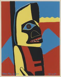 JOHNSON STREAT thelma 1911-1959,Totem Pole Figure,1950,Swann Galleries US 2019-10-08